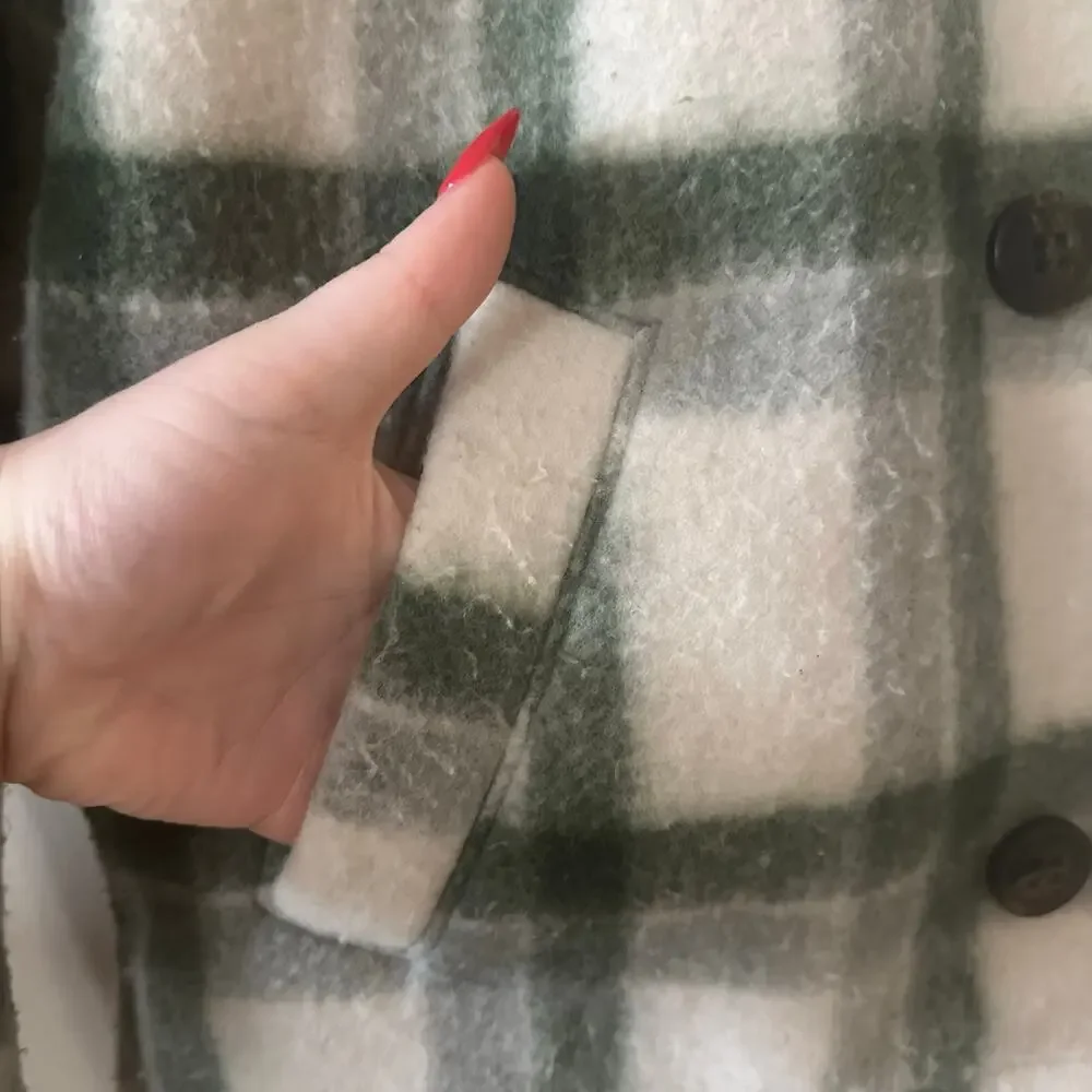 Madewell Jacquard Double-Breasted Crop Blazer in Plaid Size S